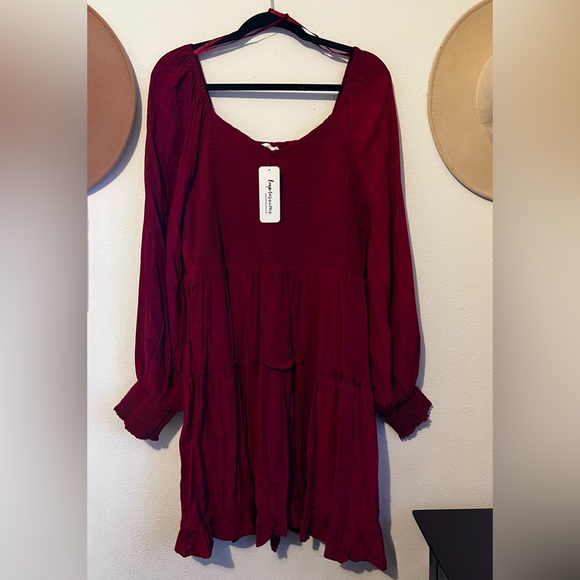 Burgundy Midi Dress - Picture 2 of 2